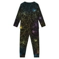 thumbnail image 3 of Renewold Comfortable Crew Neck Pajamas Set of 2 Happy Halloween Colorful Spider Web Nightwear Loungewear Toddler Kids Athletic Clothing Thermal Sleepwear Size 15-16, 3 of 5