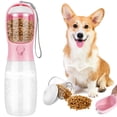 thumbnail image 2 of Bouteilles d'Eau pour Chien avec Contenant pour Nourriture 550 ml Distributeur Portable de Bouteille d'Eau pour Chien Étanche Bouteille de Marche pour Chien Bouteille Réutilisable pour Animal de Compagnie Bouteille de Boisson de Qualité Alimentaire Bol d'Eau de Voyage pour Chiens Animaux de Compagnie O, 2 of 6