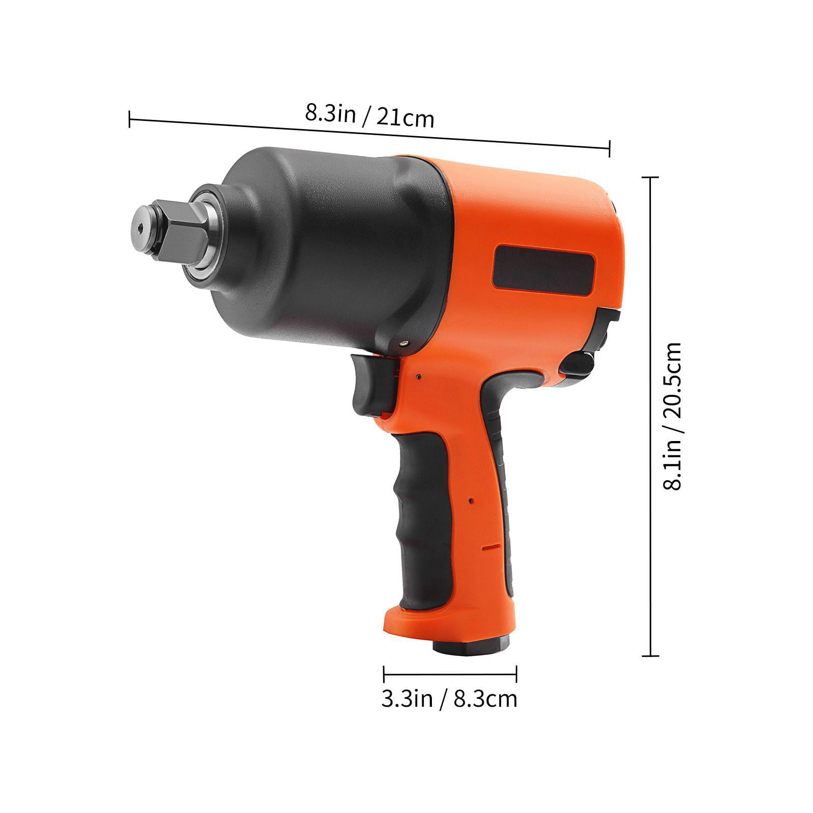 3/4 Inch Heavy Duty Pneumatic Impact Wrench 1870 ft lbs Torque Composite Air Impact Gun for Automotive Repair Maintenance