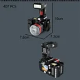 thumbnail image 1 of Modèle 3D Bricolage Mini Blocs Construction Rétro Caméra Numérique Reflex Noir Vidéo Opéra Machine Jouet pour Enfants, 1 of 7