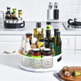 thumbnail image 3 of kurtrusly 1/2/3/5 Anti-Skid Turntable Spice Rack Bathroom Storage Tray Organizer Container Black S 1 Pc, 3 of 6