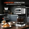 thumbnail image 2 of Programmable Coffee Maker 12 Cup with LED Display, 4 Brew Strengths, Iced Coffee Mode, 24H Timer & Auto Shutoff for Home Office, 2 of 8