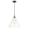 thumbnail image 3 of Innovations Lighting  Berkshire - 1 Light 16" Cord Hung Mini Pendant Clear/Black Antique Brass, 3 of 5