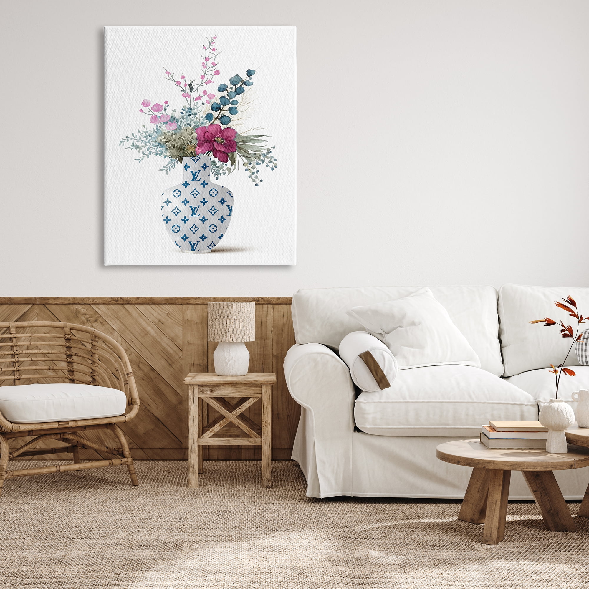 Stupell Industries Fashion Brand Bouquet Botanical & Floral Painting Gallery Wrapped Canvas Print Wall Art, 36 x 48