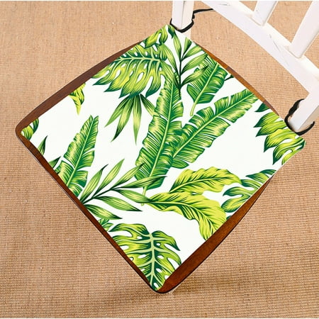 

ECZJNT Jungle Tropic Plants Banana Palm Leaves Hawaii seat pad chair pads seat cushion 16x16 Inch
