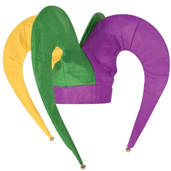 6 Pack Beistle Mardi Gras Felt Jester Hat
