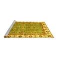 thumbnail image 2 of Ahgly Company Machine Washable Indoor Square Oriental Yellow Traditional Area Rugs, 7' Square, 2 of 4