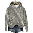 thumbnail image 2 of ZUKMRJPC Womens Pullover Hoodies Casual Long Sleeve Fleece Lined Maple Leaf Print Hooded Sweatshirt with Kangaroo Pocket, 2 of 7