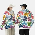 thumbnail image 6 of Kll Colorful Butterflies Print Men'S Women’s Upf 50+ Sun Protection Outdoor Hoodie Jacket Long Sleeve Fishing Hiking Performance Shirt- 3x-Large, 6 of 8