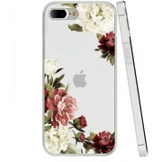 For Samsung Galaxy S24+ /S24 Plus Floral Patterns Design Transparent TPU Silicone Shock Absorption Bumper Hard Back Phone Case Cover by Xpression - Pink Roses Flower