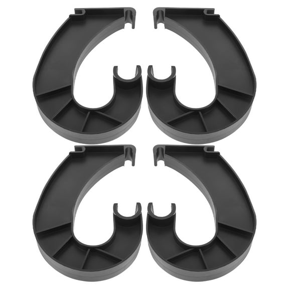 Raindrops 4pcs Closet Rod Support J Shaped Closet Rod Bracket for Hanging Clothes Closet Shelf Rod Holders for Cabinets Curtain