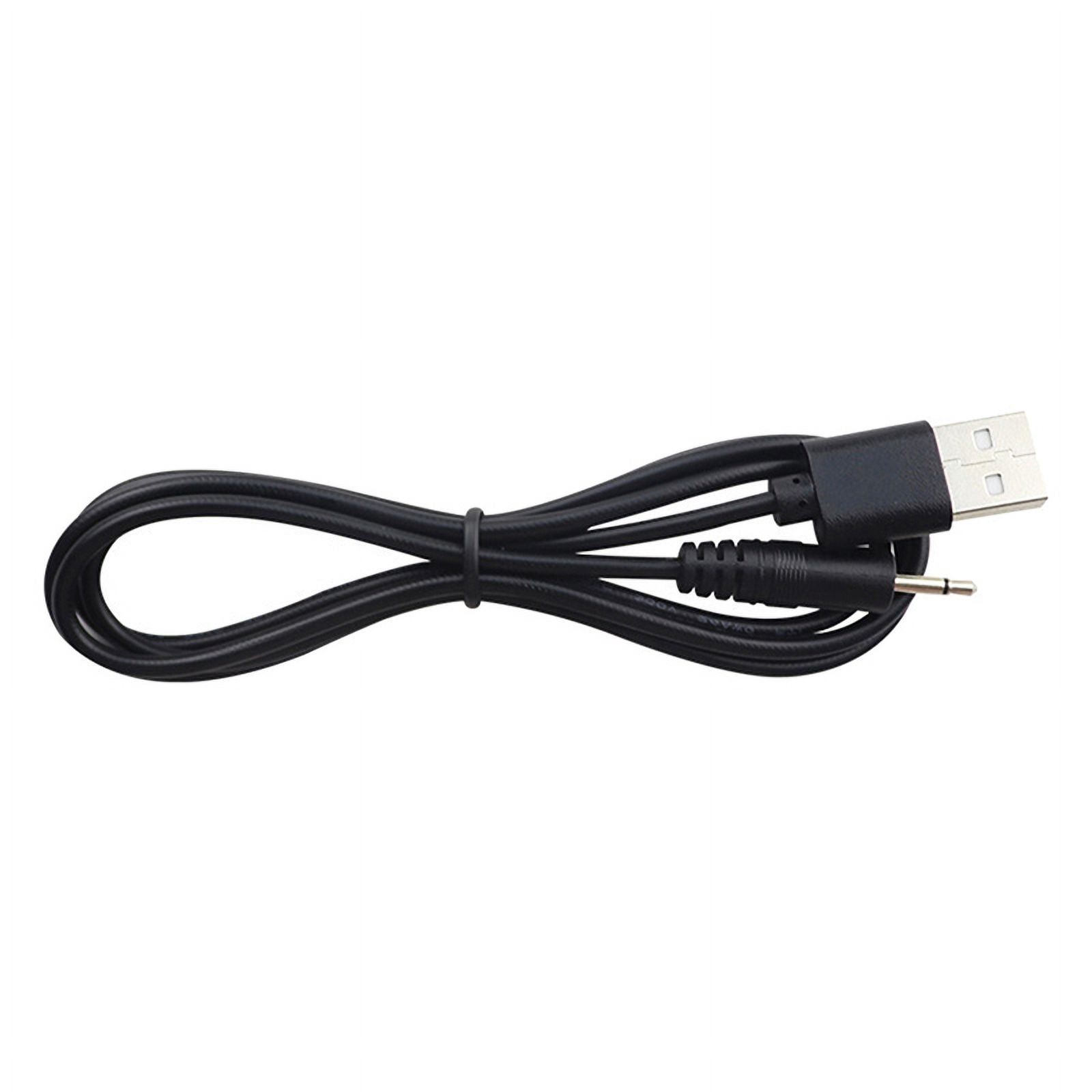 USB to AUDIO DC 2.5mm Charging Cable Vibrator Charger Cord for Rechargeable Wand Massager(Black 24AWG)