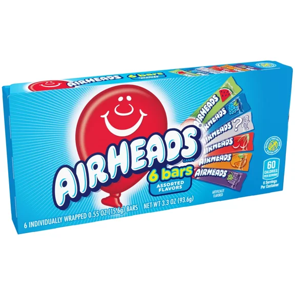 2x-Airheads Theater Box Candy - 3.3oz/6ct