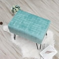 thumbnail image 3 of Light Blue Velvet Tufted Ottoman Entryway Bench, 19.5"x12.5"x17"H Comfy Furry Makeup Stools Sturdy Foot Rest Stool Bedroom End of Bed Living Room Couch Vanity Home Decor Outdoor, 3 of 17