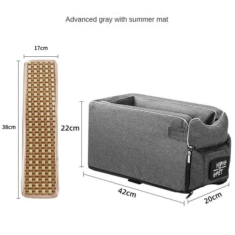 Pet Daily Kit Pet Car Seat for Center Console,Small Pet Booster Seat,Portable Pet Travel Carrier Bags for Dog Cat Puppy Car Seat on Car Armrest,Washable Dog Cat Booster Seat with Safety Tethers