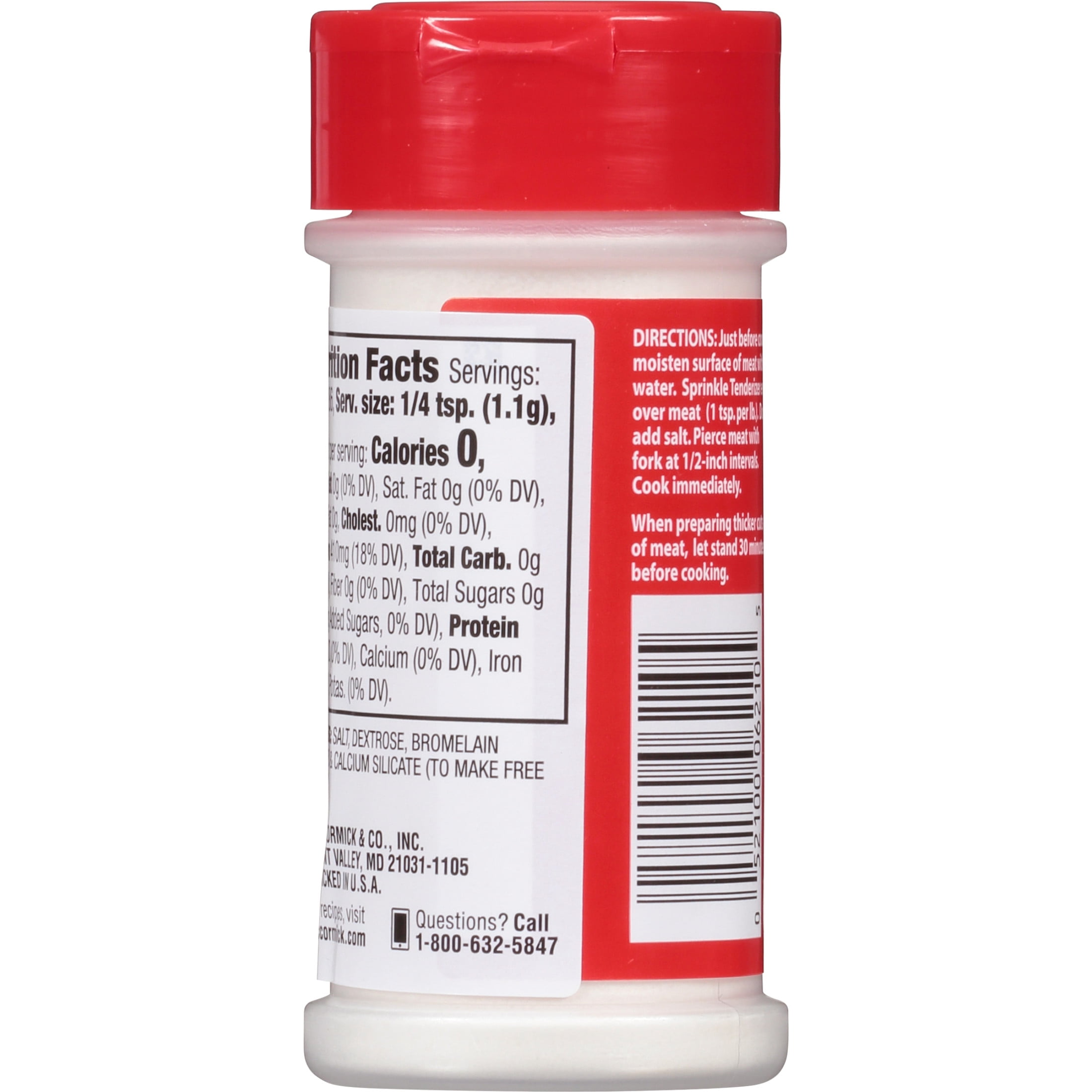 McCormick Kosher Non-Seasoned Meat Tenderizer, 3.37 oz Bottle