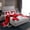 Red Gray, variant on jejeloiu Merry Christmas Bell Twin Sheet Sets,Red Bowtie Bowknot Twin Fitted Sheet,White Snowflake Flat Sheet For Girls,Super Cozy Room Decoration,3-Piece