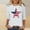 White, variant on asdoklhq Plus Size 4th Of July Tshirts Graphic Shirts Women's Independence Day Printed Round-neck Three-quarter Sleeve T-shirt Loose Three-quarter Sleeve Round-neck Top/shirt Gray 2X