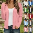 thumbnail image 4 of QHFBli Women's Soft Cropped Cardigan Casual Lightweight Shrug Sweater Tops, 4 of 7