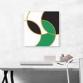 thumbnail image 2 of ARTCANVAS Mid-Century Modern Overlapping Circles in White, Black, and Green Canvas Art Print - Size: 18" x 18" (0.75" Deep), 2 of 9