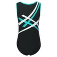 thumbnail image 2 of LiiYii Kids Girls Boys Gymnastics One Piece Leotard Dance Gym Training Bodysuits Jumpsuits Activewear Blue Green 14, 2 of 5