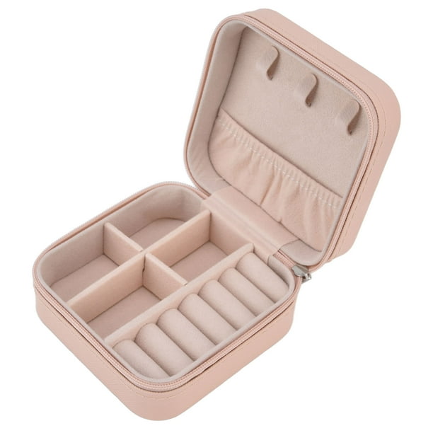 Joyero de viaje, estuche portátil para joyas con minicaja para guardar joyas, caja portátil para guardar joyas, diseño de primera clase