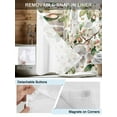 thumbnail image 3 of No Hook Shower Curtain with Snap in Liner Butterfly White Shower Curtain -Fabric Waterproof Inner Liner, Flowers Green Leaves Fruit Shower Curtains Washable 60"x72", 3 of 9