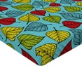thumbnail image 2 of Ambesonne Nature Fitted Sheet, Falling Leaves on Blue, Twin XL Size, Multicolor, 2 of 3