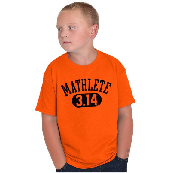 Mathlete Pi Math Student Teacher Crewneck T Shirts Boy Girl Teen Brisco Brands L