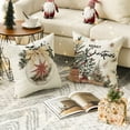 thumbnail image 2 of Sm:)e Believe Hello Winter Merry Christmas Pillow Covers Set of 4, 18x18 Inch, 2 of 6