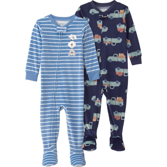 Carter's Child of Mine Baby and Toddler Cozy Pajama, 2-Pack, One-Piece, Sizes 12M-5T