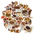 thumbnail image 4 of 35pcs-100pcs Brown Animal Stickers Autumn Food Stickers Coffee Decoration Animal Stickers for Laptops Notebooks Suitcases, 4 of 8