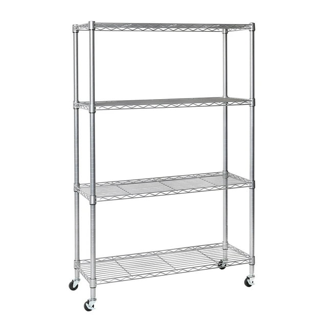 Seville Classics 4-Tier Steel Wire Shelving, 36" W x 14" D x 56.5"H
