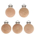 thumbnail image 1 of Soother Holder, 5Pcs Suspender Clips, Wood 3cm  For Clothing Infant, 1 of 8