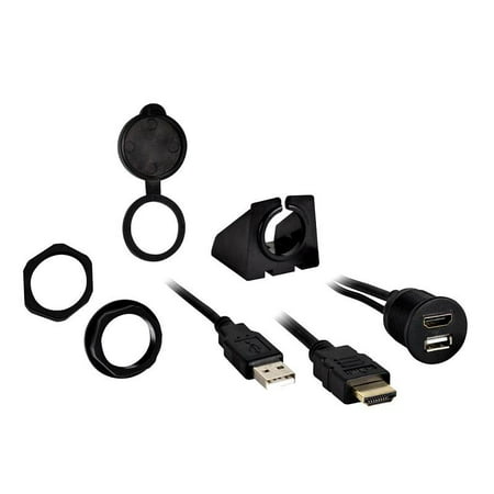 Install Bay IBR73 3 Feet Male to Female HDMI / USB Pass Through Extension (Best Usb Passthrough E Cig)
