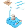 thumbnail image 4 of Máquina de cerámica para niños, torno eléctrico, minimáquina de cerámica hecha a mano azul, 4 of 9