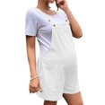 thumbnail image 3 of Up to 30% Off! Maternity Romper,Maternity Biker Shorts,Women's Maternity Jumpsuit Solid Color Adjustable Waist Shoulder Strap Suspender Shorts Comfortable Pregnancy Wear for Summer, 3 of 8