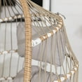 thumbnail image 5 of Walker Edison Resin Rattan Wicker Swing Egg Chair with Stand in Brown/Gray, 5 of 8