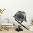 thumbnail image 6 of YOHAVEN Retro War Lamp Table Light, Resin Statue with WWII Helmet Bayonet, Battery Operated Military Decor for Desk Living Room Gift Decoration, 6 of 7