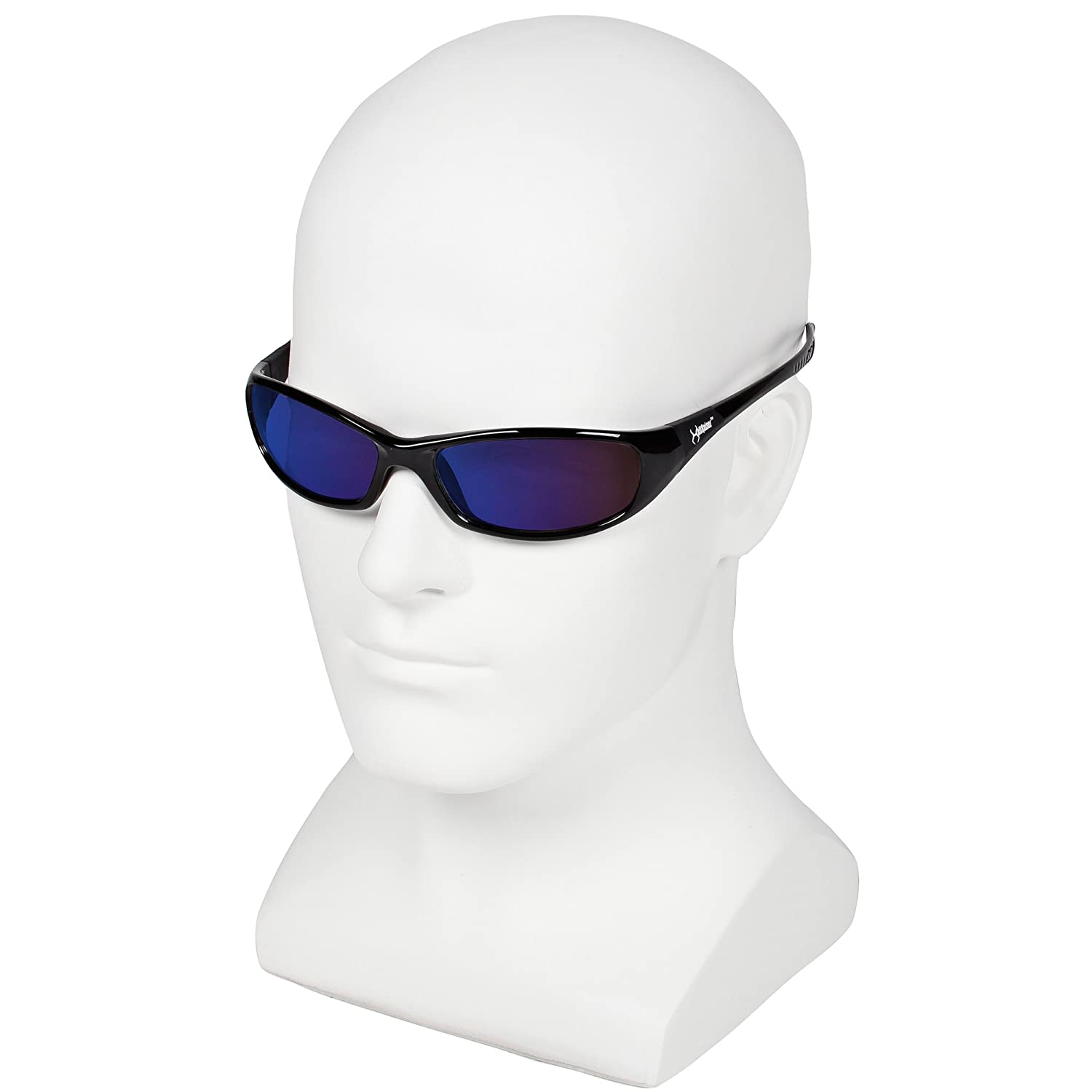 V40 Hellraiser* Safety Eyewear, Blue Mirror Lens, Anti-Scratch, Black Frame - image 3 of 5