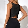 thumbnail image 6 of CAIXIA Workout Tops for Women Cropped Open Back Sleeveless Tank Tops Athletic Gym Yoga Shirts Loose Fit, 6 of 7