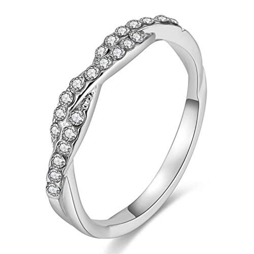 Moda mujer 14k oro plata pila torcido anillo boda fiesta joyerÃa Maya's Grace JoyerÃa