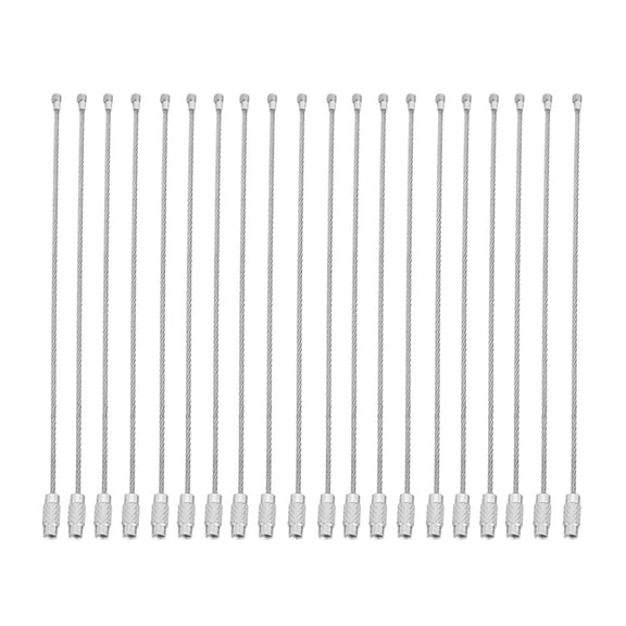Wire Keychains Durable 20Pcs/Bag Silver Cable Key Ring, ring, for Hang