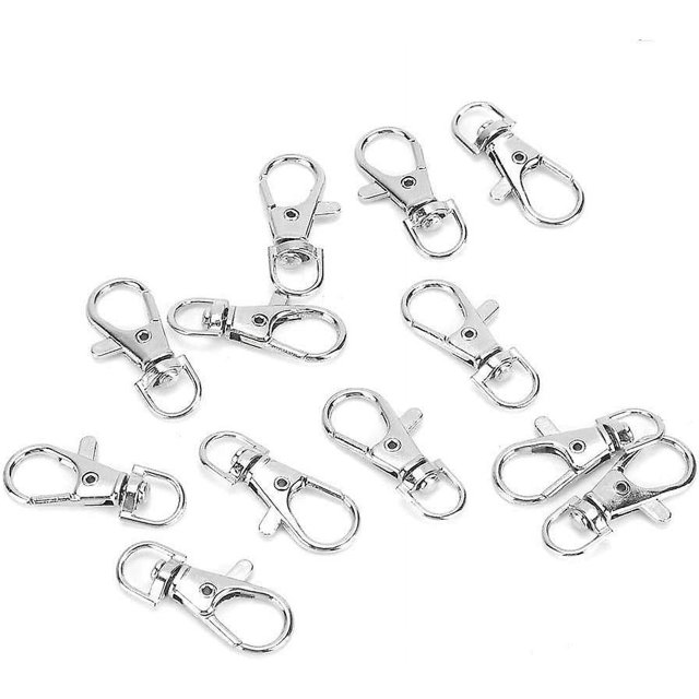 50 pièces anneaux de pied d'oiseaux de compagnie jaula porte boucle serrure griffe déclencheur mousqueton fer anti-evasion accessoire pour oiseaux de c