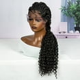 thumbnail image 5 of 28 Inches Lace Frontal Synthetic Braided Wigs Lace Front Braided Ponytail Wig Natural Knotless with Baby Hair for Black Women Daily Use (1B Color), 5 of 7