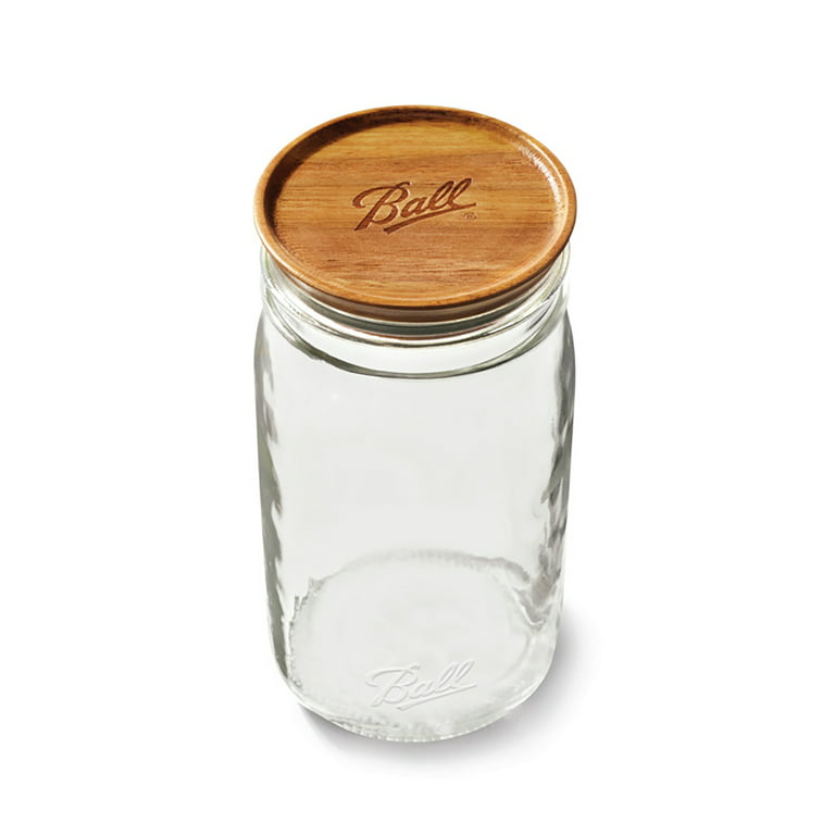 Ball Half-Gallon Wide Mouth Wooden Lid Jar