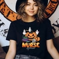 thumbnail image 3 of Nurse Squad Graphic T-Shirt for Women Men | Funny Pumpkin Ghost Medical Tee, CarolinaBlue, Size L, 3 of 6