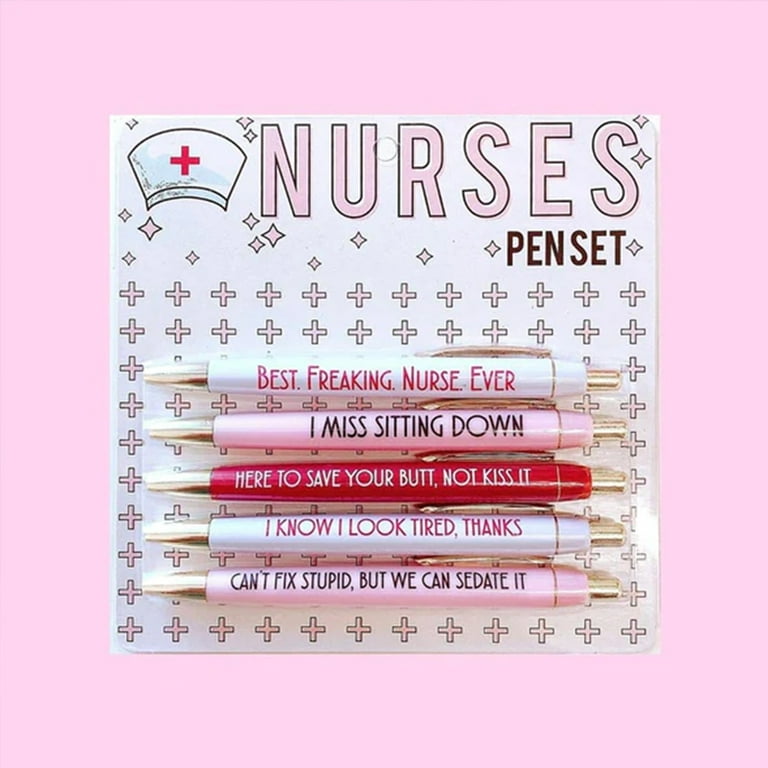 WQQZJJ Home Essentials 10pcs Funny Nurse Pens Snarky Office