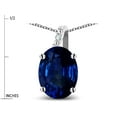 thumbnail image 3 of Star K� Oval 8x6 Created Sapphire Journey Pendant Necklace, 3 of 9