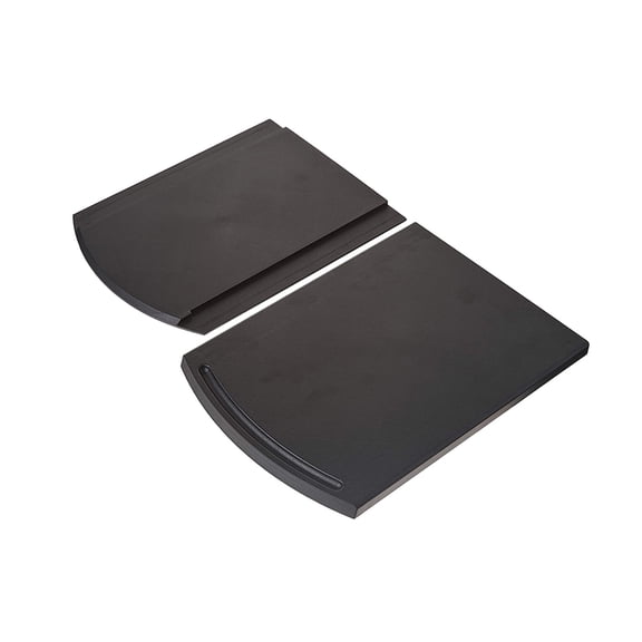 2 Pcs Sliding Coffee Tray for Kitchen - Heavy Duty ABS Pull-Out Shelf, Non-Slip Base, Fits Under Cabinet, Holds Appliances Up to 25lbs, for Coffee Maker, Blender, Toaster - Black, 8.7x12x1.2 Inches